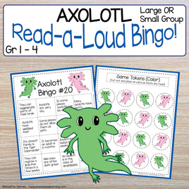 Learn all about the Axolotl  with this Bingo Game!