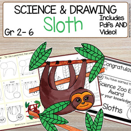 Kids will love drawing and learning about the sweet sloth!